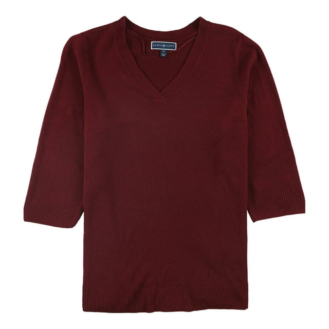 Karen Scott suéter de talla grande para mujer, rojo, 0X