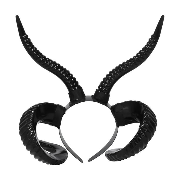Diadema de cuerno de oveja, antílope, cuerno de oveja, diadema de aro, Animal del bosque, exposición de Aries, disfraz de lujo, cuernos