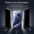 thumbnail image 2 of Protector de pantalla de privacidad ESR para iPhone 15 Pro Max (paquete de 3), 2 of 8