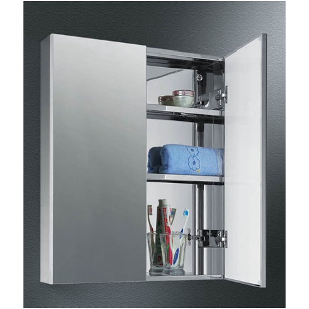 Ketcham Dd 2326 S S 23 X 26 Dual Door Polished Edge Mirror Medicine Cabinet Walmart Com Walmart Com