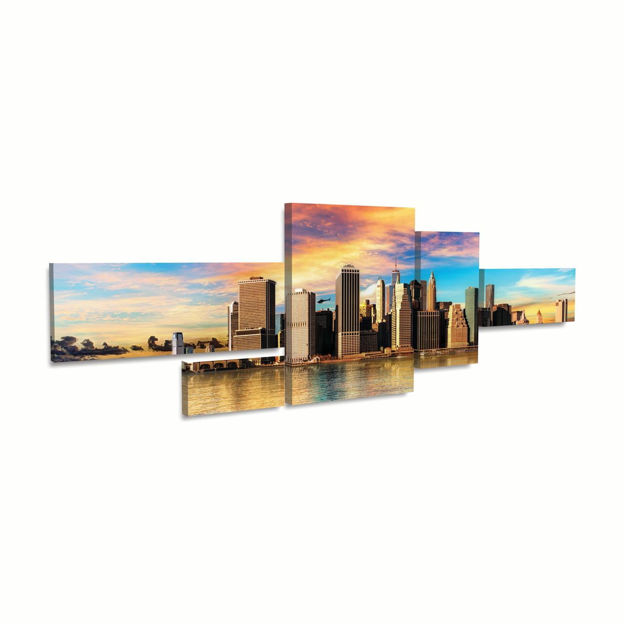 Trademark Fine Art 'Lower Manhattan Sunset' Canvas Art by David Ayash