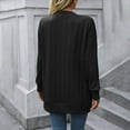 thumbnail image 5 of QUYUON Plus Size Womens Cardigan Sweaters Sale Long Sleeve Long Sleeve Open Front Cardigan Polyester Lace Cardigan Women Cardigan Jacket Style Q-7386 Winter Knit Sweater Outerwear Coat Black L, 5 of 5