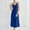 Blue, variant on Naittoop Womens Satin Silk Nightgowns Sexy Lace Patchwork V Neck Spaghetti Strap Sleepwear Long Slip Dress Chemise Nightwear