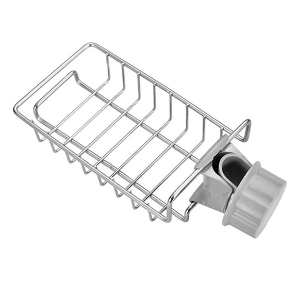 Organizador de grifería y ducha de acero inoxidable, diseño estándar SLSLTBXGZWJ, resistente y antideslizante, ideal para esponjas, cepillos y jabones. ¡Espacio eficiente y fácil de instalar!