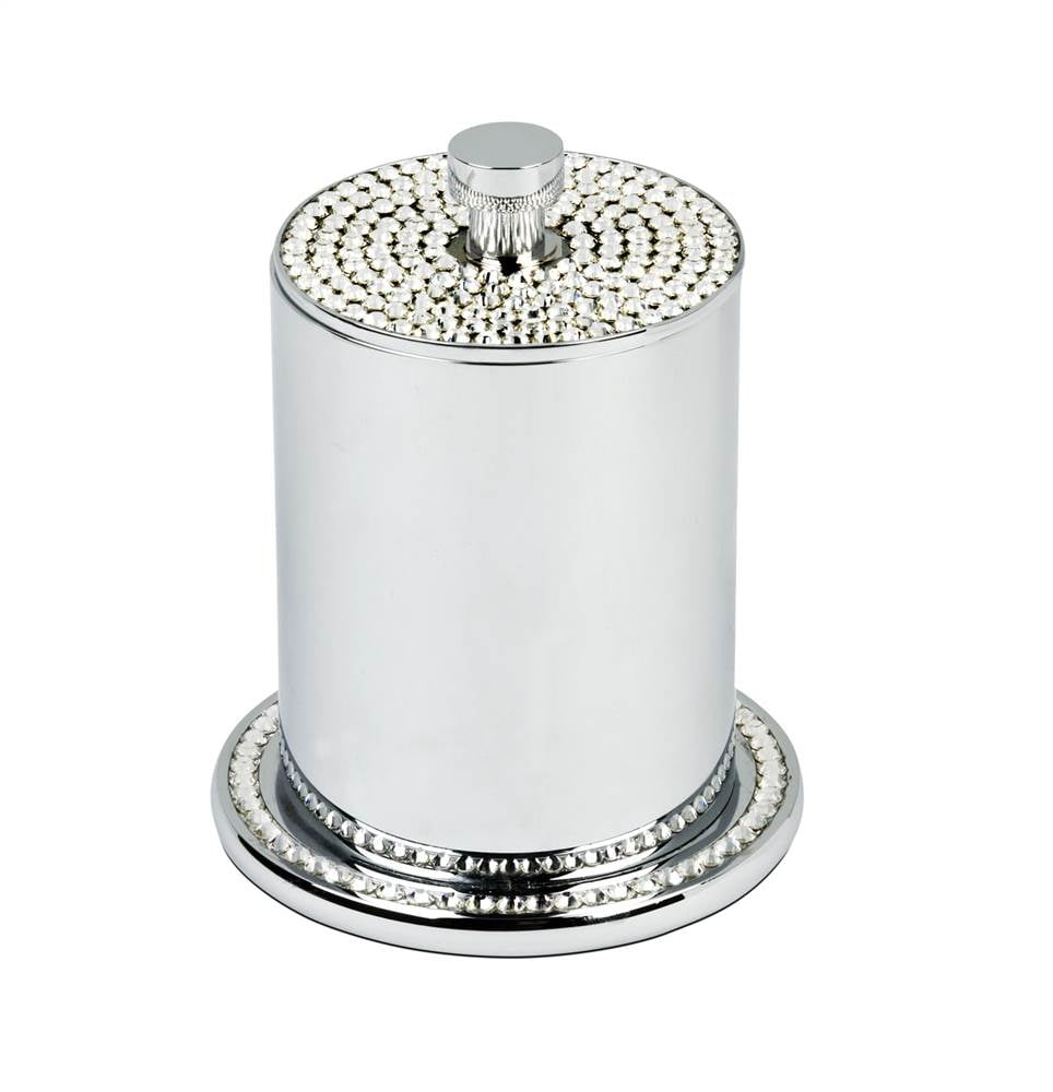 Freestanding Cotton SwabCotton Jar with Crystals