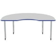 thumbnail image 5 of ECR4Kids 48in x 72in Kidney Everyday T-Mold Adjustable Activity Table Grey/Blue/Silver - Super Leg, 5 of 7