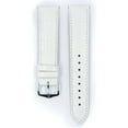 thumbnail image 2 of Hirsch Crocograin Bonded Leather Watch Strap - White - L - 20mm - Silver Buckle, 2 of 9