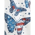 thumbnail image 4 of Bandera de la mariposa impresión americana asimétrico más el tamaño de la túnica Rosegal Tankinis, 4 of 5