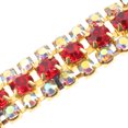 thumbnail image 3 of Miangastore Rhinestone Chain Gold Glass 3Pcs 90X0.8cm, 3 of 8