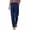 A Navy, variant on Straight Leg Pants for Women High Waist Stretchy Slim Fit Trousers with Pockets Solid Color Comfy Cotton Lounge Work Pants,Sizes S-2XL