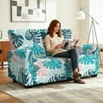 thumbnail image 5 of Xixirimido Recliner Loveseat Cover Non-Slip Reclining Couch Covers for 2 Seat, Recliner Sofa Cover Furniture Protector with Pockets for Kids, Pets, Abstract Palm Leaf, 5 of 8
