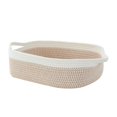 thumbnail image 1 of Cesta de almacenamiento rectangular de cuerda de algodón Cesta de almacenamiento de juguetes Cesta de almacenamiento de baño, B Blanco Amarillo Blanco ,Blanco Amarillo Blanco, 1 of 5