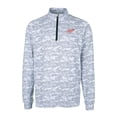 thumbnail image 2 of Men's Cutter & Buck Charcoal Dayton Flyers Big & Tall Traverse Camo Print Stretch Quarter-Zip DryTec Top, 2 of 3