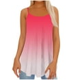 thumbnail image 2 of Htigea Womens Camisole Tank Top Scoop Neck Spaghetti Strap Tops Loose Fit Casual Shirts Summer 2025 Today Sales Pink,3XL, 2 of 5