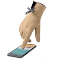 thumbnail image 3 of Womens Warm Gloves Outdoor Riding Driving Cute Bow Plus Fleece Touched Screen NonSlip Gloves Unisex, 3 of 4