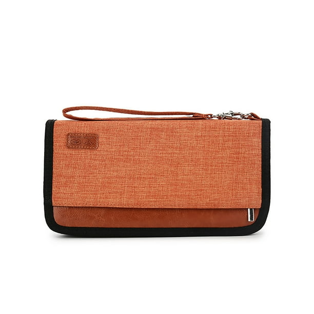 Decoración del hogar, bolsa de almuerzo, bolsa bento, bolsa portátil para documentos de viaje, cepillo RFID, pasaporte, bolsa de pasaporte larga de gran capacidad, almacenamiento de pasaporte