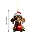 2D Acrylic Cartoon Funny Christmas Cat Sausage Dog Christmas Tree