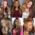 thumbnail image 2 of Hair Bundles QEUOPE Ombre Highlight Body Wave 50 55 60 cm P4/, 2 of 8