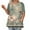 Green#, variant on Fmbrln Womens Plus Size Summer Short Sleeve Tops Casual Crew Neck Gradient Color T-shirts Comfy Tees Blouse with Double Pockets XL