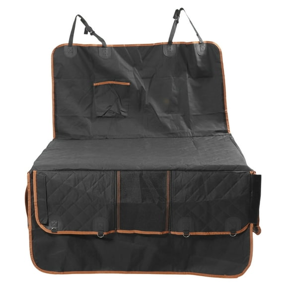 Unique Bargains Dog Car Seat Cover for Back Seat Multi-Layered Waterproof Dog Hammock for Car Black