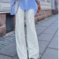 thumbnail image 1 of Pantalones rectos casuales de moda con lentejuelas de color sólido para mujer de Europa y América, 1 of 6