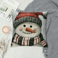 thumbnail image 2 of Christmas Pillow Covers Snowman Grey Throw Pillows Cushion Case Farmhouse Christmas Decor for Couch, 2 of 5