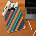 thumbnail image 5 of FORMRS A4 Clipboard Folder with Pen Holder Horizontal Foldable School Office Binder, Retro Stripes, 5 of 9
