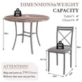 thumbnail image 3 of VECELO 5-Piece Dining Table Set, Modern Faux Marble Table and 4 Upholstered Chairs Set for 4, Round Dining Room Table Set for Small Space, Breakfast Nook, Apartment, Gray, 3 of 12