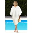 thumbnail image 2 of HAPPY BAY Women's Viscose Summer Button Closure Beachwear Duster Cardigan Beach Kimono for Women 3X-4X White, Plain, 2 of 5
