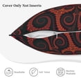 thumbnail image 5 of Velvet Decorative Throw Pillow Covers Set of 2, Soft Square Cushion Cover with Invisible Zipper Fractal Dark Spiral Vortex Printing, 18"x18", 5 of 7