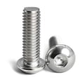 thumbnail image 2 of M6 x 12mm Button Head Socket Cap Screws Bolts, Metric Allen Hex Drive, Stainless Steel 304, Bright Finish, Fully Threaded, 50PCS, 2 of 4