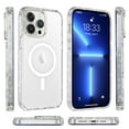 thumbnail image 4 of Dteck for iPhone 14 Pro Max 6.7 Inch Clear Magnetic Case, Slim Lightweight Transparent Case MagSafe Wireless Charging Raised Edges Camera Lens Protection Shockproof Cover Case,Shiny White, 4 of 5