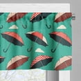 thumbnail image 3 of Ambesonne Umbrella Valance Pack of 2, Rainy Pop Art Polka Dots, 42"X18", Almond Green Multicolor, 3 of 5