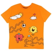 Mr Men & Little Miss Mr Happy Mr Strong Mr Tickle Football Girls T-Shirt | Official Merchandise