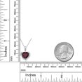 thumbnail image 2 of Gem Stone King 925 Sterling Silver Red Rhodolite Garnet and White Moissanite Heart Shape Pendant Necklace for Women (2.02 Cttw, Heart 8MM, Gemstone January Birthstone, with 18 inch Chain), 2 of 4
