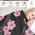 thumbnail image 3 of TIAOTIAOHOU Cherry Blossom Throw Blanket Super Soft Blankets Fuzzy Travel Blanket Decorative Blanket for Bed Sofa White, 3 of 6