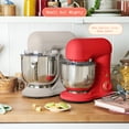 thumbnail image 3 of Beautiful 3.5 Qt Stand Mixer with Flat Beater, Dough Hook, Balloon Whisk, Tomato Red by Drew Barrymore, 3 of 23