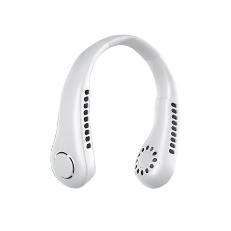 

Nitouy Bladeless Neck Fan USB Charging Mini Fan for Outdoor (white adjustable silicone)