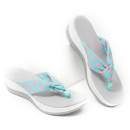 

Women\ s Summer Printed Thong Sandals Comfort Premium Casual Flat Sandal for Summer Outdoor Hiking Walking