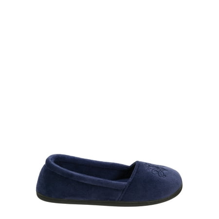 DF by Dearfoams Women's Velour Closed Back Slippers