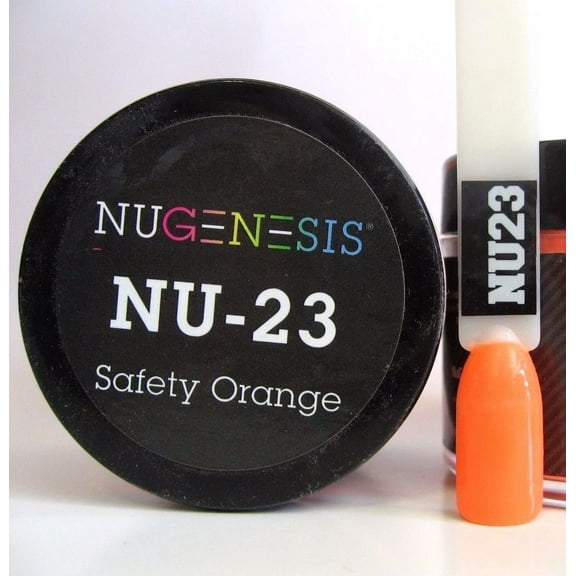 NUGENESIS Nail Color Dip Dipping Powder 1oz/jar - NU23 Safety Orange
