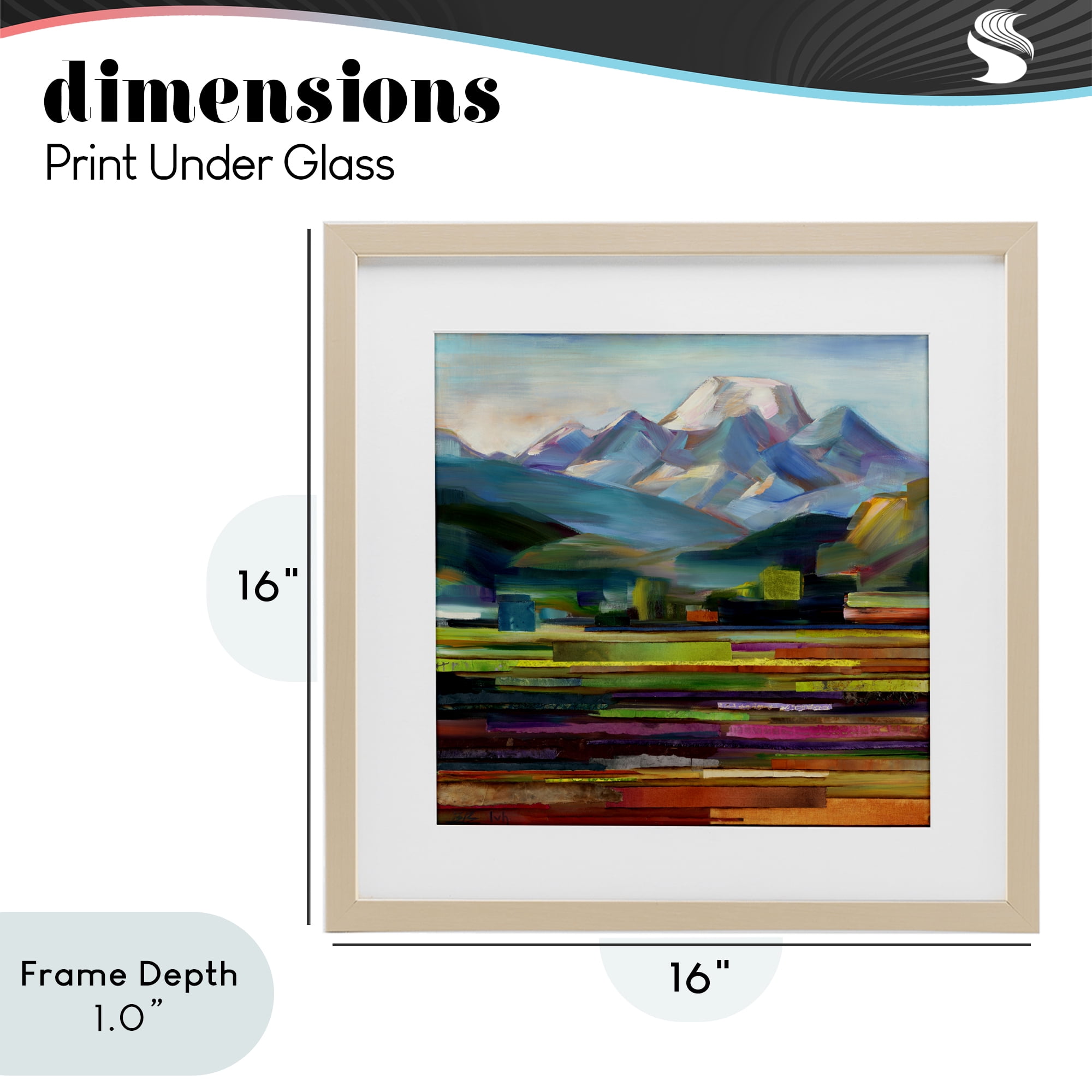 Stupell Industries Nature's Layers Mountain Scene Birch Framed Print Under Glass, design by Borcherding