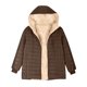 thumbnail image 4 of Parkas de manga larga para mujer, chaqueta de algodón polar liso y grande, abrigo cálido de lana de cordero, abrigo tipo suéter, abrigo para mujer, 4 of 7