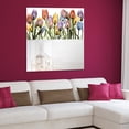 thumbnail image 6 of Empire Art Direct "Tulip Scape" Square Beveled Mirror on Free Floating Printed Tempered Art Glass - Clear - 38 x 38, 6 of 9