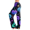 thumbnail image 2 of Womens Halloween Pajama Pants Pumpkin Print Elastic Waist Comfy Pjs Lounge Pants, 2 of 6