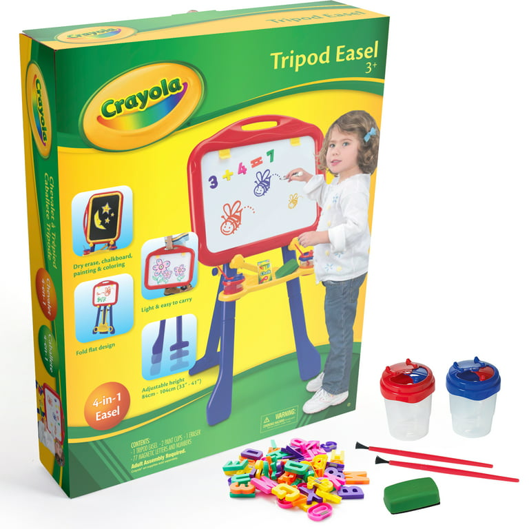 Crayola Wooden Art Easel for Kids, 2-in-1 Dry Erase Board