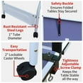 thumbnail image 6 of ACETEK 9FT Mid-Size,with Net,Table Tennis Table Foldable & Portable Ping Pong Table Set for Indoor & Outdoor Games, 6 of 8