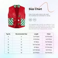 thumbnail image 7 of Mufeng Kids Boys Christmas Elf Outfit Sparkly Sequins Santa Helper Waistcoat Vest With Bow Tie Xmas Red 4, 7 of 7