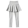 thumbnail image 4 of Girls Leggings with Skirt 2 in 1 High Waisted, Flowy Athletic Tennis Skirted Legging Kids Dance Tights, 4 of 8