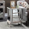 thumbnail image 3 of Convenience Concepts Gold Cost Vineyard Mirrored End Table, Silver (3 Drawer), 3 of 4